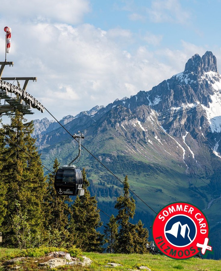Mit der Sommergondel gratis auf den Gipfel. 