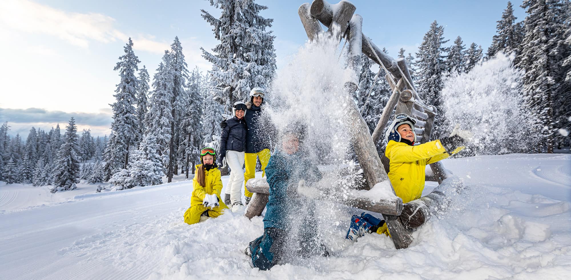 Spaß im Schnee beim Urlaub mitten in Filzmoos